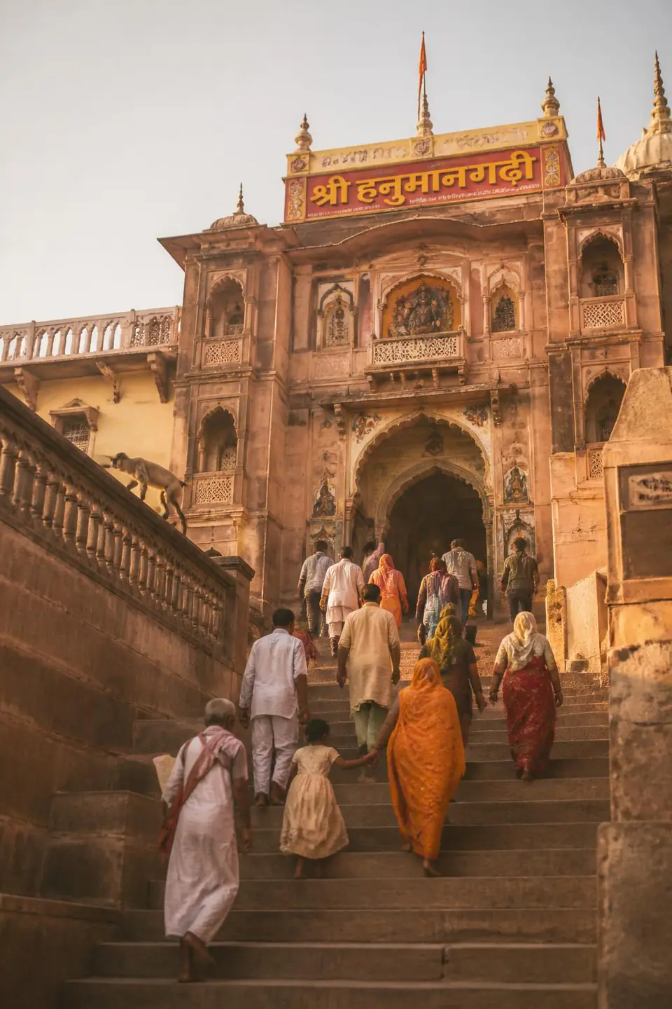 Hanuman Garhi temple perched above the lanes of Ayodhya